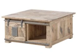 Table De Salle à Manger En Bois De Manguier 90x90x45, Vernis Beige, RAILWAY #3006 18 Table De Salle à Manger En Bois De Manguier 90x90x45, Vernis Beige, RAILWAY #3006 -Massivmoebel24 09 200 772 2106 09