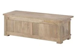 Banc De Vestibule En Bois De Manguier 120x45x40, Vernis Beige, RAILWAY #3011 19 Banc De Vestibule En Bois De Manguier 120x45x40, Vernis Beige, RAILWAY #3011 -Massivmoebel24 09 200 772 2111 10