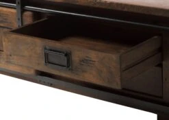 Table Basse En Bois De Manguier Laqué Marron RAILWAY #3011 -Massivmoebel24 09 200 772 3111 05