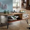 Table Basse 120x60 Bois De Récupération Laqué Multicolore LIVERPOOL #34