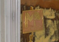 Table Basse 80x80 Bois De Récupération Laqué Multicolore INDUSTRIAL #101 -Massivmoebel24 09 200 816 0001 5