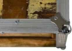 Table Basse 80x80 Bois De Récupération Laqué Multicolore INDUSTRIAL #101 -Massivmoebel24 09 200 816 0001 6