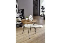 Table Basse 60x60 Bois De Récupération Laqué Multicolore RAILWAY #109