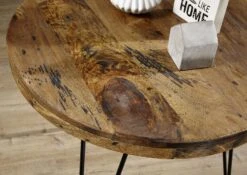 Table Basse 60x60 Bois De Récupération Laqué Multicolore RAILWAY #109 -Massivmoebel24 09 200 818 0002 4