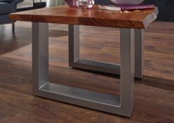 Table Basse 60x60 Acacia Laqué Noisette FREEFORM #09 -Massivmoebel24 09 200 819 0009 3