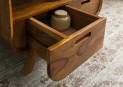 Table Basse En Bois De Sheesham 70x70x50 Marron Clair Laqué MAILAND #132 -Massivmoebel24 09 200 875 0132 06