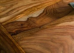 Table Basse En Bois De Sheesham 70x70x50 Marron Clair Laqué MAILAND #133 -Massivmoebel24 09 200 875 0133 07