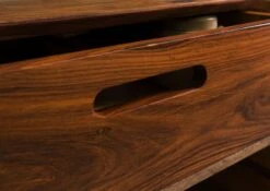 Table Basse En Bois De Sheesham 60x50x50 Marron Foncé Laqué MAILAND #230 -Massivmoebel24 09 200 875 1130 05