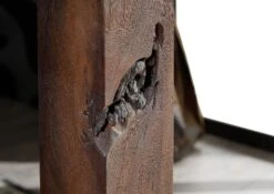 Table Basse 85x85 Manguier Laqué Brun AMSTERDAM #19 -Massivmoebel24 09 200 877 0018 5