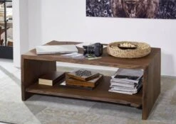 Table Basse 120x70 Acacia Laqué Brun PURE ACACIA #008