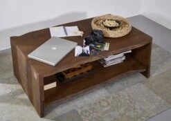 Table Basse 120x70 Acacia Laqué Brun PURE ACACIA #008 -Massivmoebel24 09 200 886 0008 3