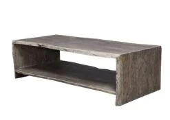 Table Basse 150x70 Acacia Laqué Gris Taupe PURE ACACIA #429 -Massivmoebel24 09 200 886 4028 9