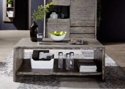 Table Basse 120x60 Acacia Laqué Gris Taupe PURE ACACIA #430 -Massivmoebel24 09 200 886 4030 3