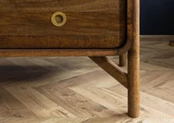 Table Basse Manguier 100x60x45 Marron Huilé / Marbre Véritable LOS ANGELES #05 -Massivmoebel24 09 200 891 0105 07