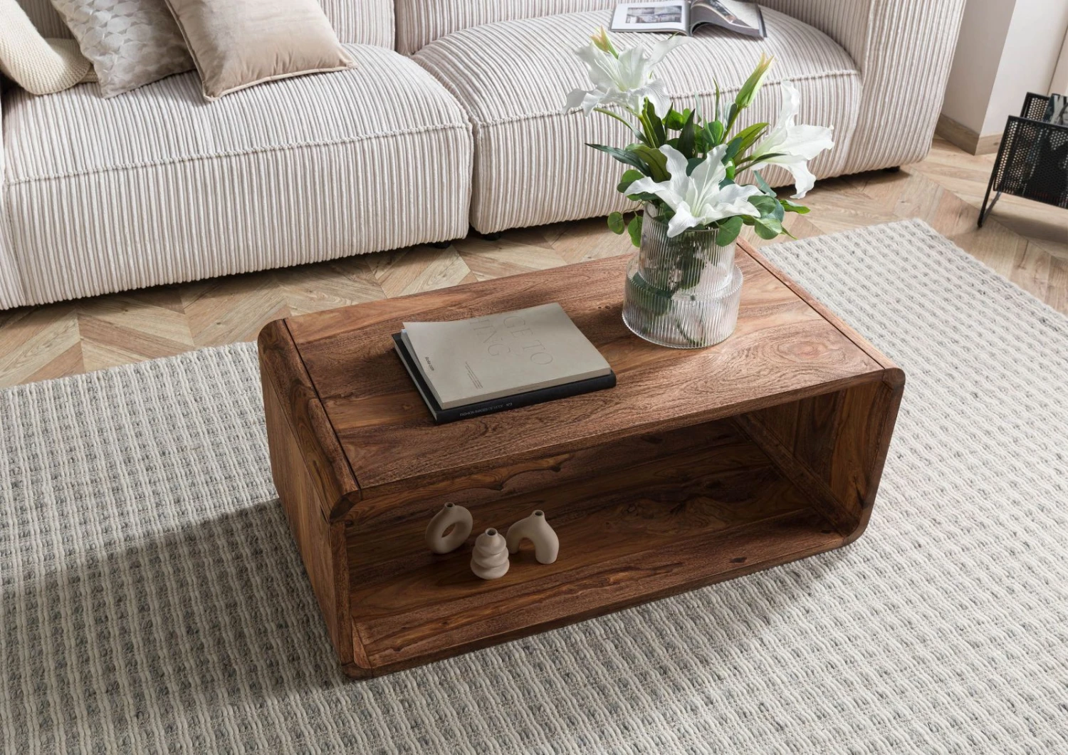 Table Basse 100x50 Palissandre Huilé Brun LOUNGE COLLECTION #03 2 Table Basse 100x50 Palissandre Huilé Brun LOUNGE COLLECTION #03 – Image 2