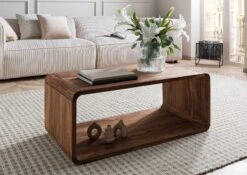 Table Basse 100x50 Palissandre Huilé Brun LOUNGE COLLECTION #03