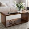 Table Basse 100x50 Palissandre Laqué Noisette LOUNGE COLLECTION #04