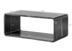 Table Basse 100x50 Palissandre Laqué Noisette LOUNGE COLLECTION #04 -Massivmoebel24 09 200 960 0004 08