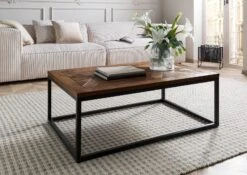 Table Basse 110x70 Acacia Laqué Noisette LOUNGE COLLECTION #05