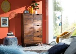 Commode 90x40 Palissandre Laqué Noisette MALMÖ 2 #109