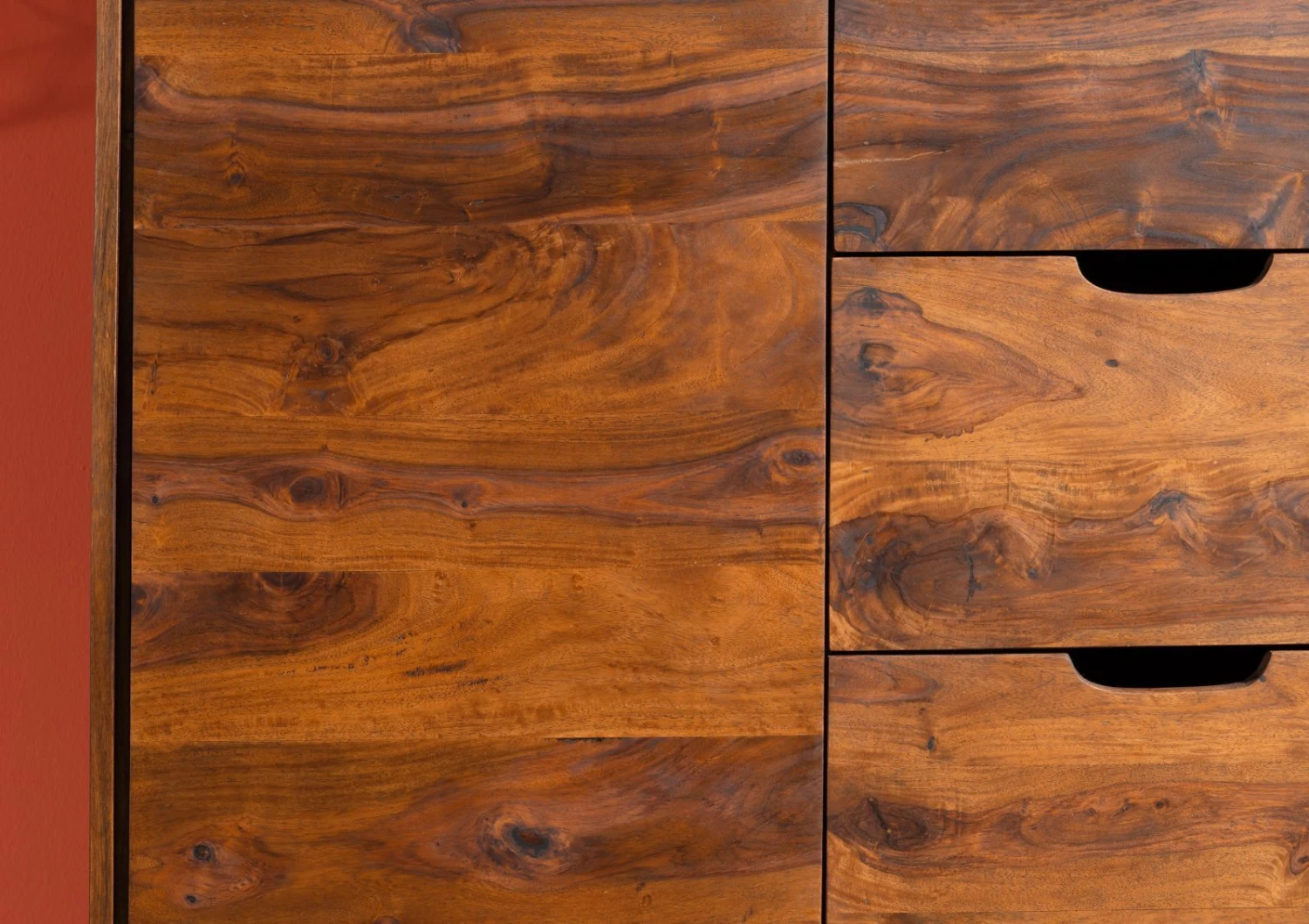 Commode 90x40 Palissandre Laqué Noisette MALMÖ 2 #109 4 Commode 90x40 Palissandre Laqué Noisette MALMÖ 2 #109 – Image 4