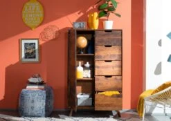 Commode 90x40 Palissandre Laqué Noisette MALMÖ 2 #109 11 Commode 90x40 Palissandre Laqué Noisette MALMÖ 2 #109 -Massivmoebel24 09 310 220 0009 5