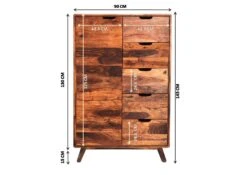 Commode 90x40 Palissandre Laqué Noisette MALMÖ 2 #109 12 Commode 90x40 Palissandre Laqué Noisette MALMÖ 2 #109 -Massivmoebel24 09 310 220 0009 8