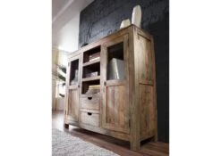 Buffet 140x40 Palissandre Huilé Gris Taupe NATURE GREY #63 9 Buffet 140x40 Palissandre Huilé Gris Taupe NATURE GREY #63 -Massivmoebel24 09 310 550 0063 3