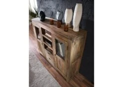 Buffet 140x40 Palissandre Huilé Gris Taupe NATURE GREY #63 10 Buffet 140x40 Palissandre Huilé Gris Taupe NATURE GREY #63 -Massivmoebel24 09 310 550 0063 4