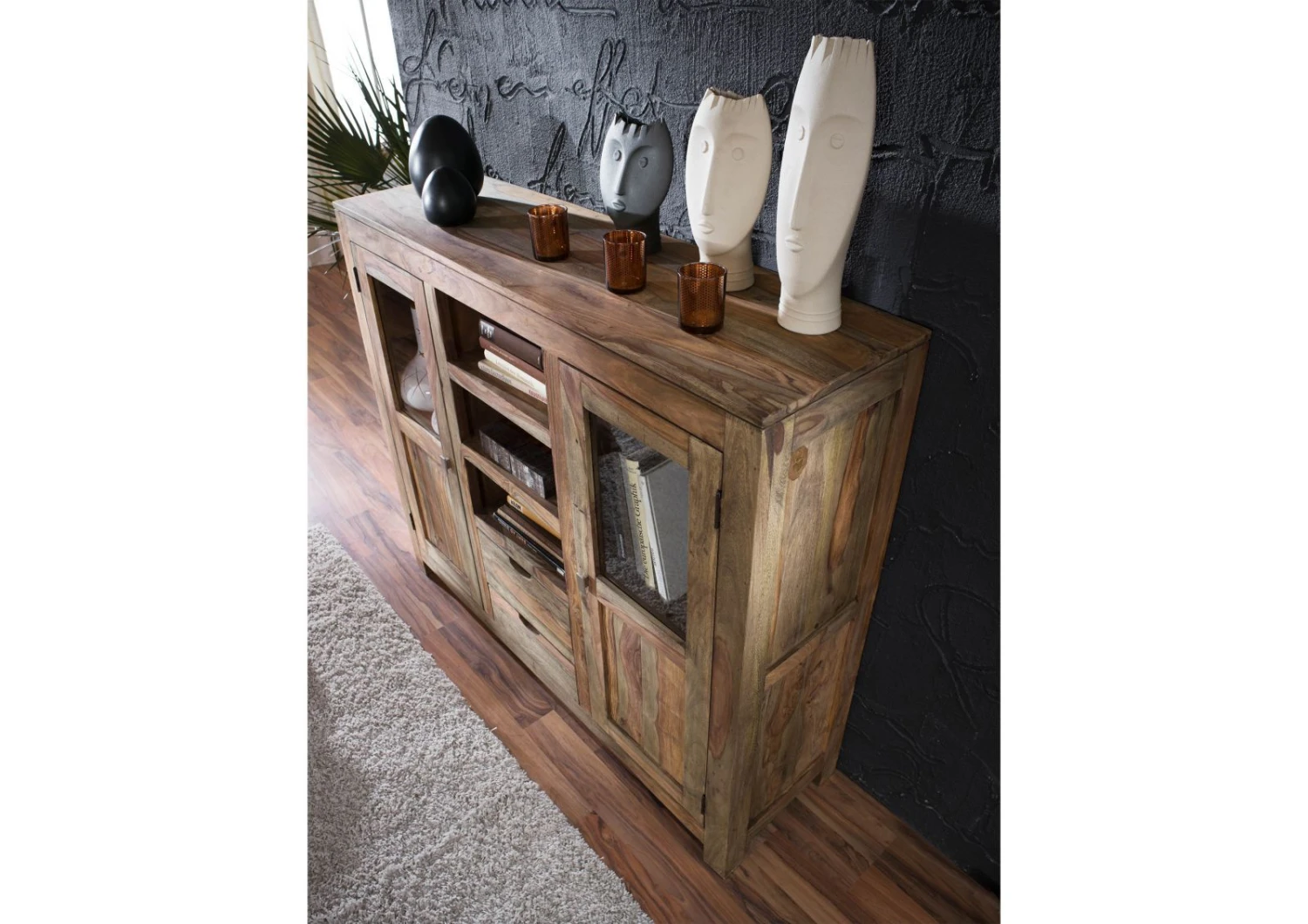 Buffet 140x40 Palissandre Huilé Gris Taupe NATURE GREY #63 4 Buffet 140x40 Palissandre Huilé Gris Taupe NATURE GREY #63 – Image 4