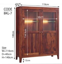 Buffet 110x40 Palissandre Huilé Noisette BROOKLYN #25 -Massivmoebel24 09 310 655 0025 8