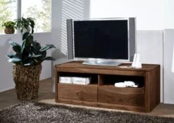 Meuble TV 128x50 Palissandre Teinté Smoked Cherry TORONTO #107