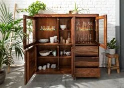 Buffet 166x40 Palissandre Ciré Noisette TORONTO #204 -Massivmoebel24 09 310 665 1004 4