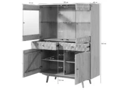 Buffet En Bois D'acacia Laqué Blanc MOSAYK #215 -Massivmoebel24 09 310 689 0215 8