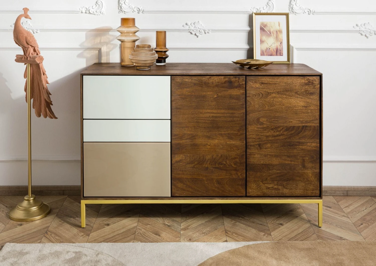 Commode 134x45x85 Bois De Manguier Marron Huilé CHICAGO # 107 1 Commode 134x45x85 Bois De Manguier Marron Huilé CHICAGO # 107