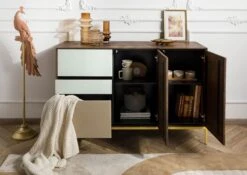 Commode 134x45x85 Bois De Manguier Marron Huilé CHICAGO # 107 12 Commode 134x45x85 Bois De Manguier Marron Huilé CHICAGO # 107 -Massivmoebel24 09 310 695 1007 4