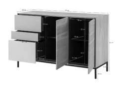 Commode 134x45x85 Bois De Manguier Marron Huilé CHICAGO # 107 16 Commode 134x45x85 Bois De Manguier Marron Huilé CHICAGO # 107 -Massivmoebel24 09 310 695 1007 8