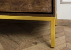 Commode 90x45x85 Bois De Manguier Marron Huilé CHICAGO # 108 -Massivmoebel24 09 310 695 1008 7