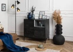 Commode 90x45x85 Bois De Manguier Gris Huilé CHICAGO # 208 -Massivmoebel24 09 310 695 2008 3