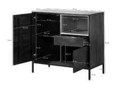 Commode 90x45x85 Bois De Manguier Gris Huilé CHICAGO # 208 -Massivmoebel24 09 310 695 2008 8