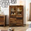 ANCONA #230 Buffet En Bois De Sheesham - Laqué / Brun Foncé 100x45x150