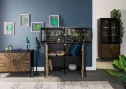 Buffet - Bois Massif De Palissandre 120x45x145 - Bois Massif De Palissandre Laqué (noir) SUN #103 -Massivmoebel24 09 310 725 0103 4