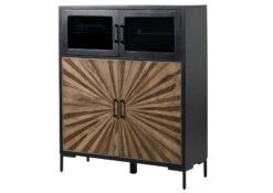 Buffet - Bois Massif De Palissandre 120x45x145 - Bois Massif De Palissandre Laqué (noir) SUN #103 -Massivmoebel24 09 310 725 0103 9