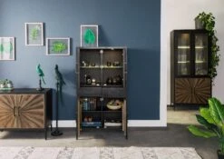 Buffet En Bois De Manguier Et De Bois De Palissandre Laqué Noir Et Brun SUN#104 12 Buffet En Bois De Manguier Et De Bois De Palissandre Laqué Noir Et Brun SUN#104 -Massivmoebel24 09 310 725 0104 4