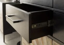 Buffet En Bois De Manguier Et De Bois De Palissandre Laqué Noir Et Brun SUN#104 14 Buffet En Bois De Manguier Et De Bois De Palissandre Laqué Noir Et Brun SUN#104 -Massivmoebel24 09 310 725 0104 6