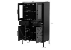 Buffet En Bois De Manguier Et De Bois De Palissandre Laqué Noir Et Brun SUN#104 16 Buffet En Bois De Manguier Et De Bois De Palissandre Laqué Noir Et Brun SUN#104 -Massivmoebel24 09 310 725 0104 8