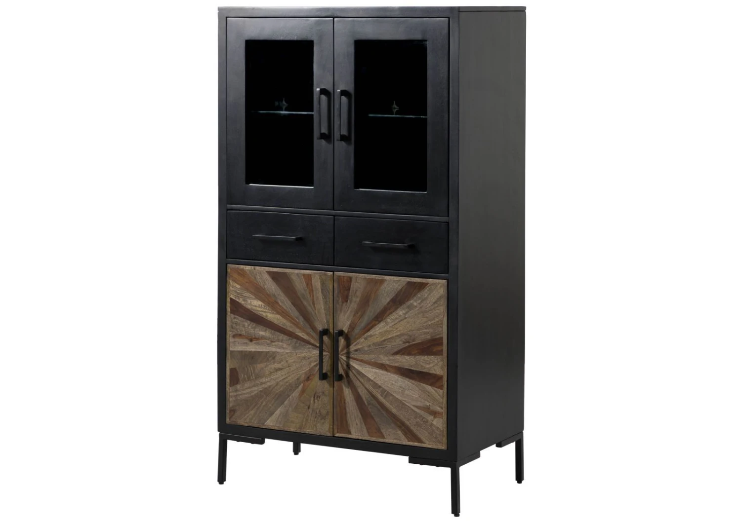 Buffet En Bois De Manguier Et De Bois De Palissandre Laqué Noir Et Brun SUN#104 9 Buffet En Bois De Manguier Et De Bois De Palissandre Laqué Noir Et Brun SUN#104 – Image 9