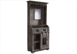 Meuble Bar 75x35 Manguier Laqué Gris RAILWAY #241 9 Meuble Bar 75x35 Manguier Laqué Gris RAILWAY #241 -Massivmoebel24 09 310 772 1032 9