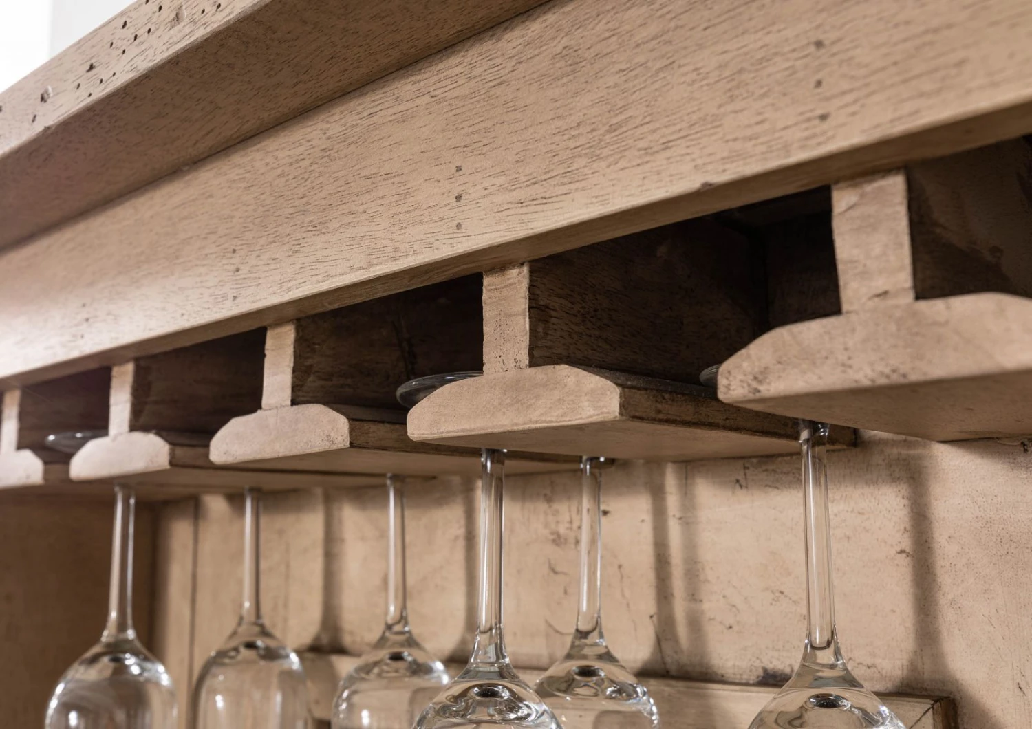 Meuble Bar 75x35 Manguier Laqué Blanchi RAILWAY #341 5 Meuble Bar 75x35 Manguier Laqué Blanchi RAILWAY #341 – Image 5