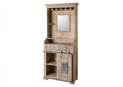 Meuble Bar 75x35 Manguier Laqué Blanchi RAILWAY #341 17 Meuble Bar 75x35 Manguier Laqué Blanchi RAILWAY #341 -Massivmoebel24 09 310 772 2032 9